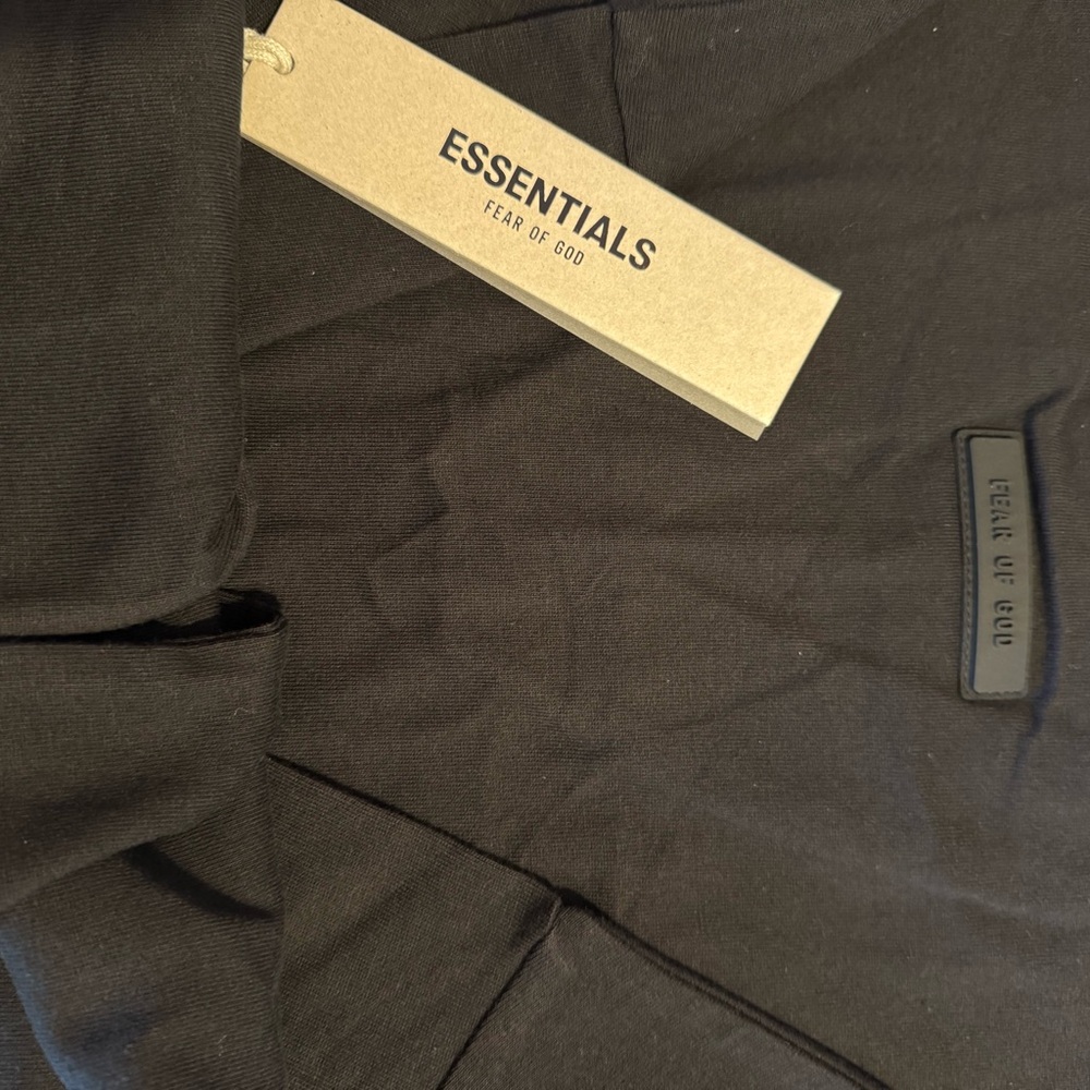 Essentials V-Neck Tee - Jet Black, Size Small - Stylish & Comfortable. New w/tag